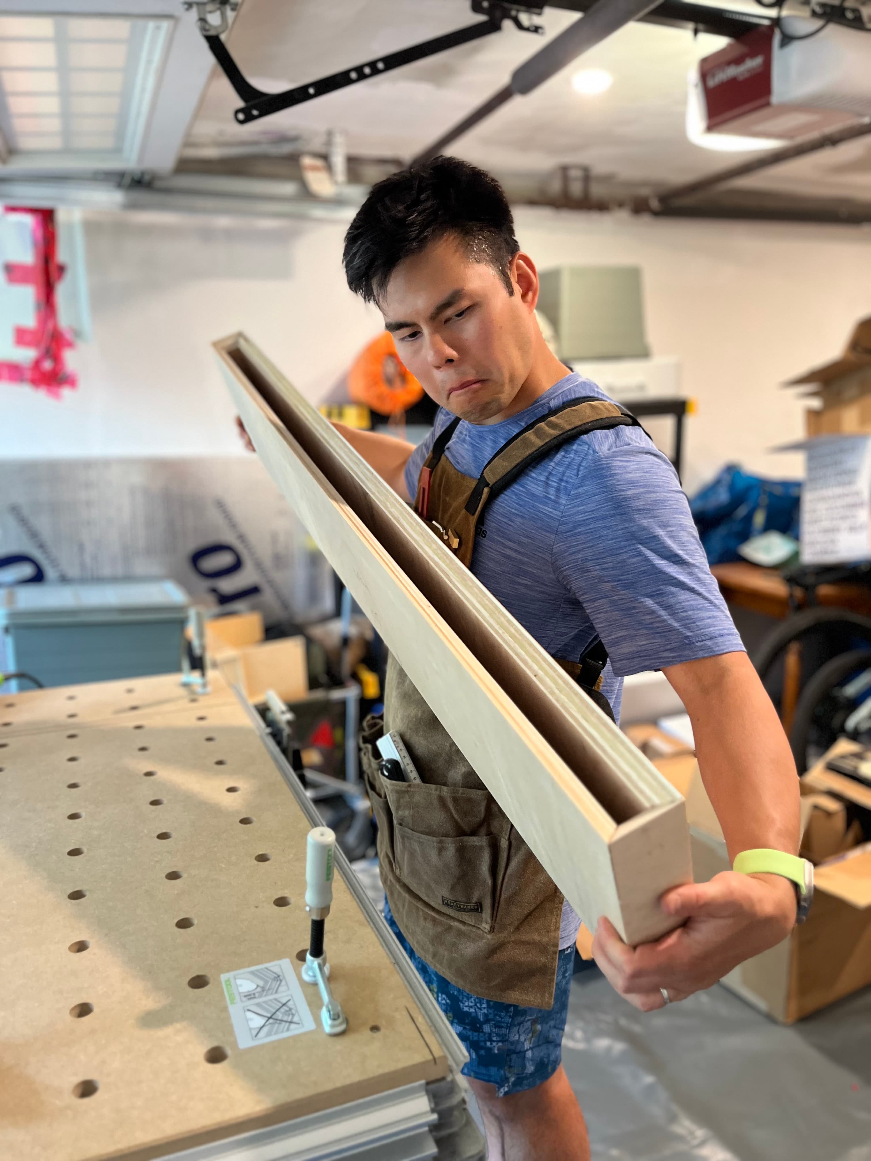 Woodworking in the garage