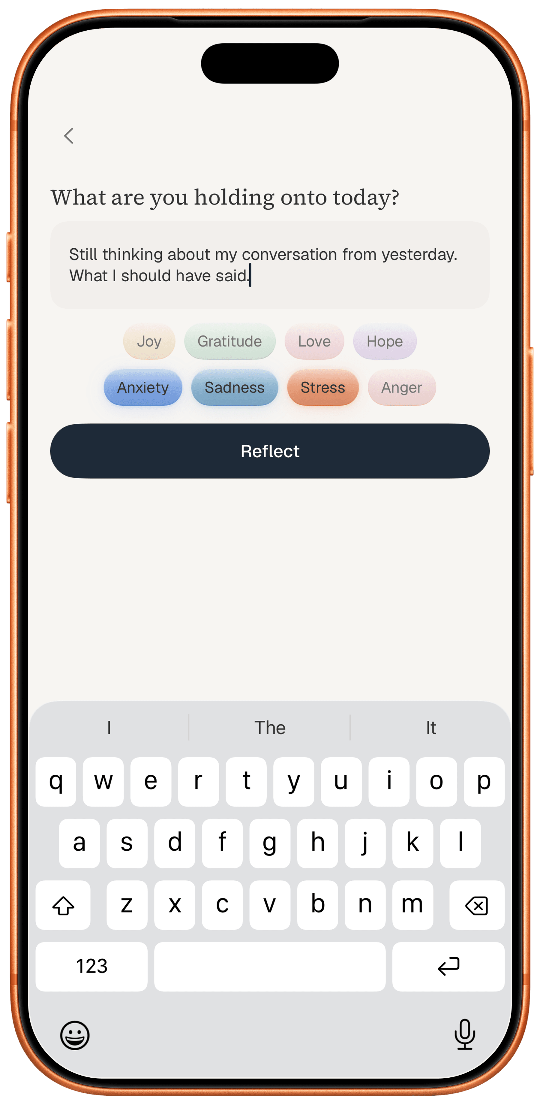 Salwa reflection composer with emotion tags